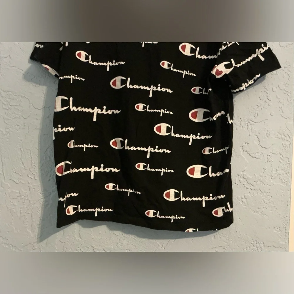 Champion Black and White Logo Tee - Picture 5 of 7